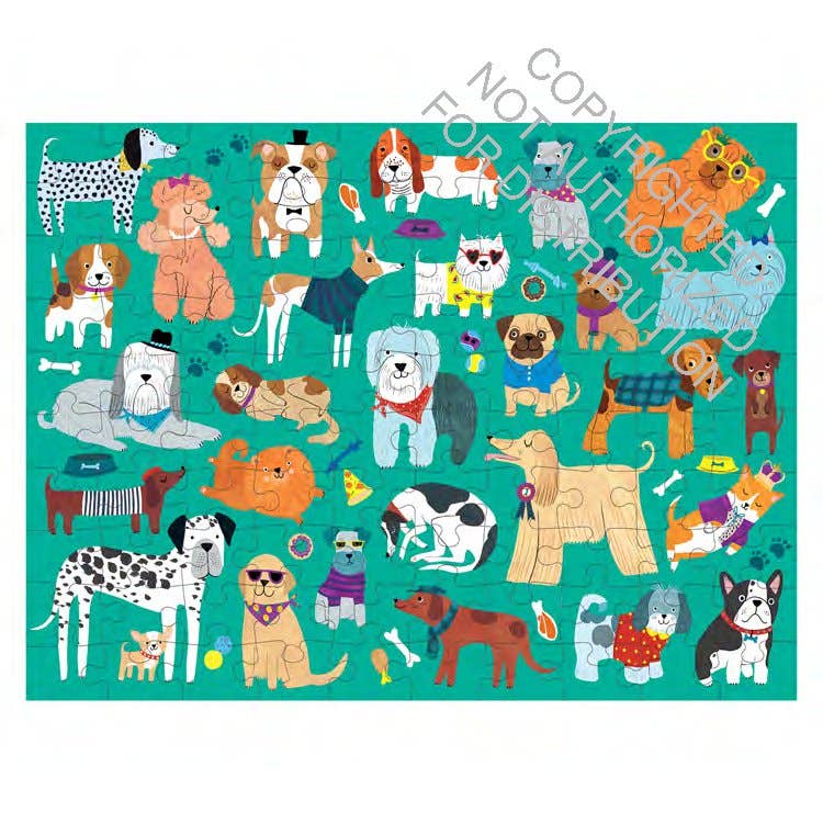 Cats & Dogs 100 Piece Double-Sided Puzzle