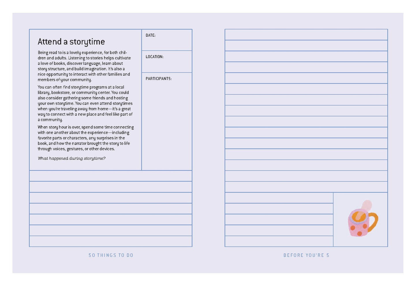 50 Things to Do Before You’re 5 - Journal