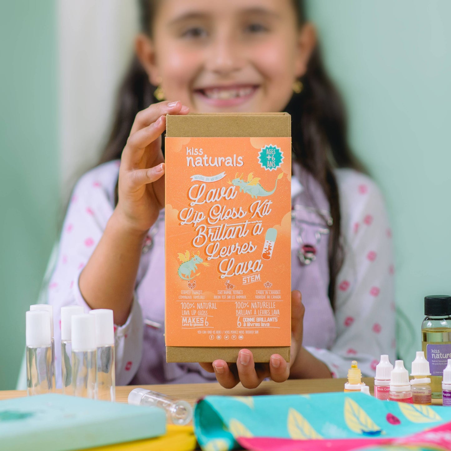 Make Your Own Lava Lip Gloss - Kiss Naturals DIY Kits for Kids