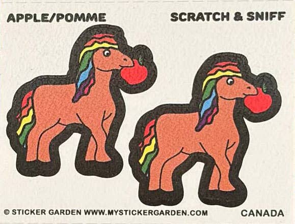 Retro Scratch and Sniff Sticker Sheet - Apple Scent