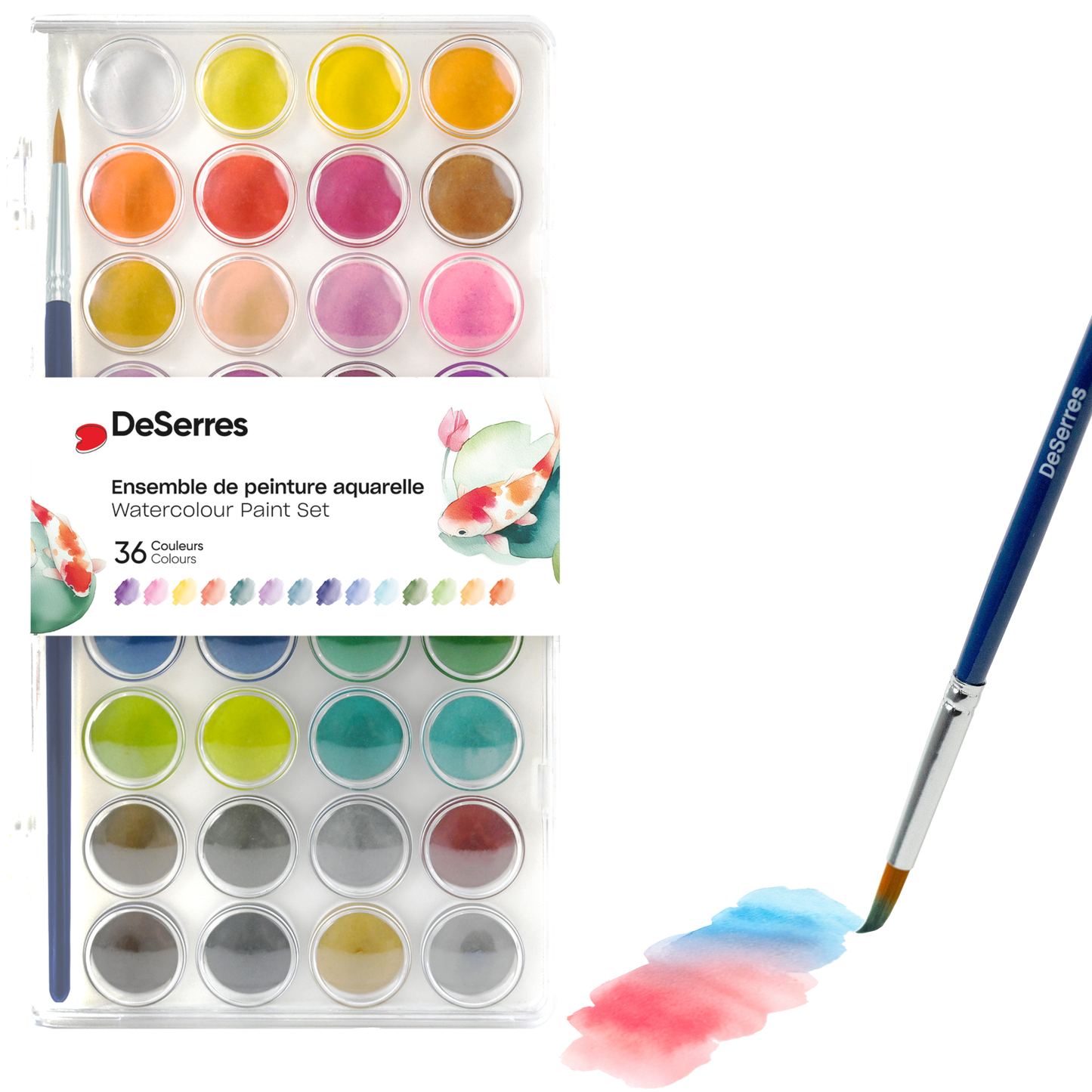 36 Colours Watercolour Set