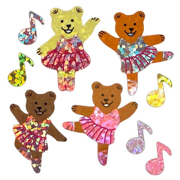 Sparkle Ballerina Bears Mini Sticker Sheet