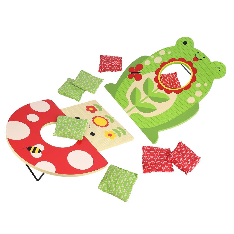 Toadstool Toss Wooden Cornhole Game