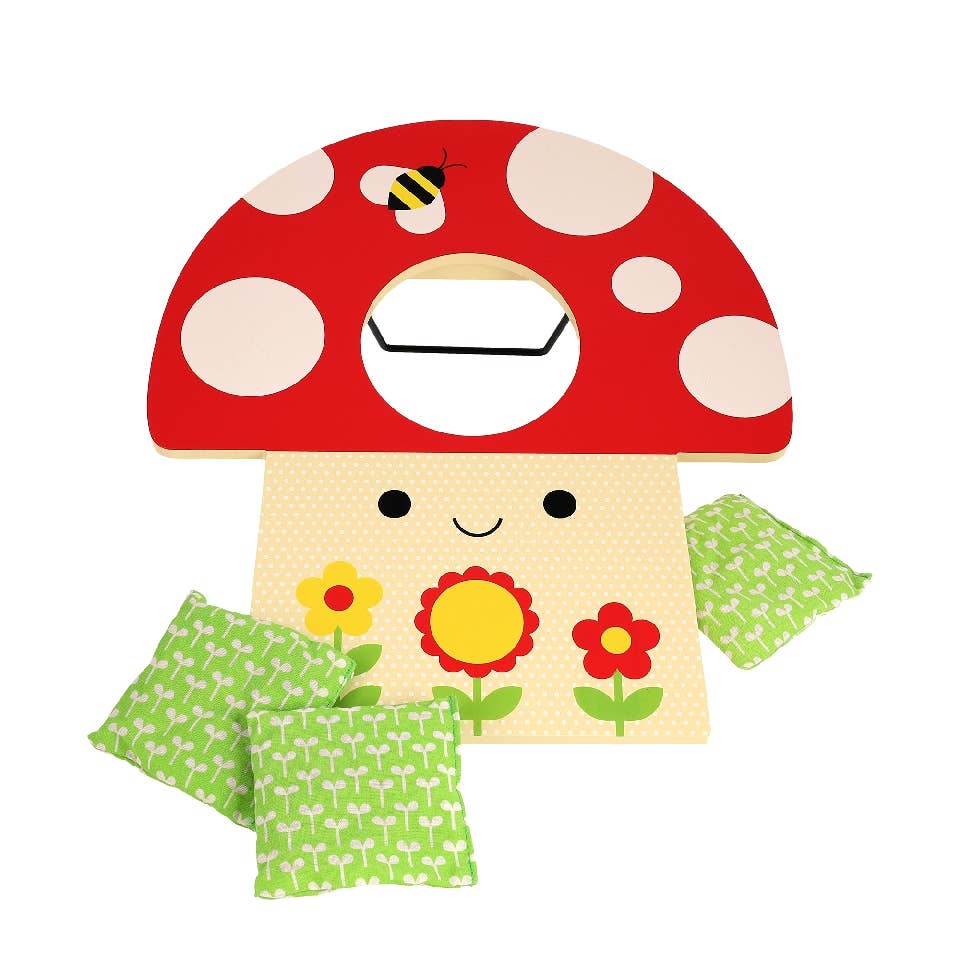 Toadstool Toss Wooden Cornhole Game