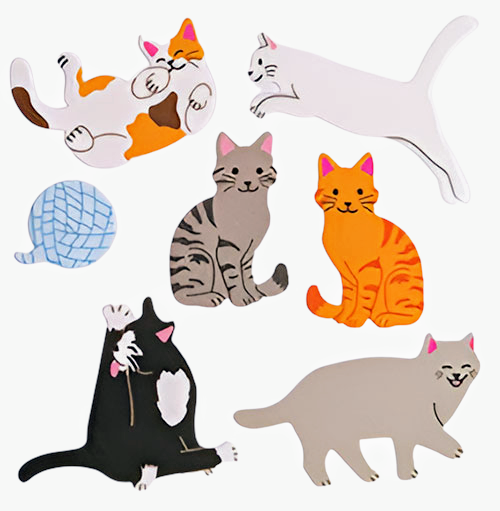 Glossy Various Cat Stickers