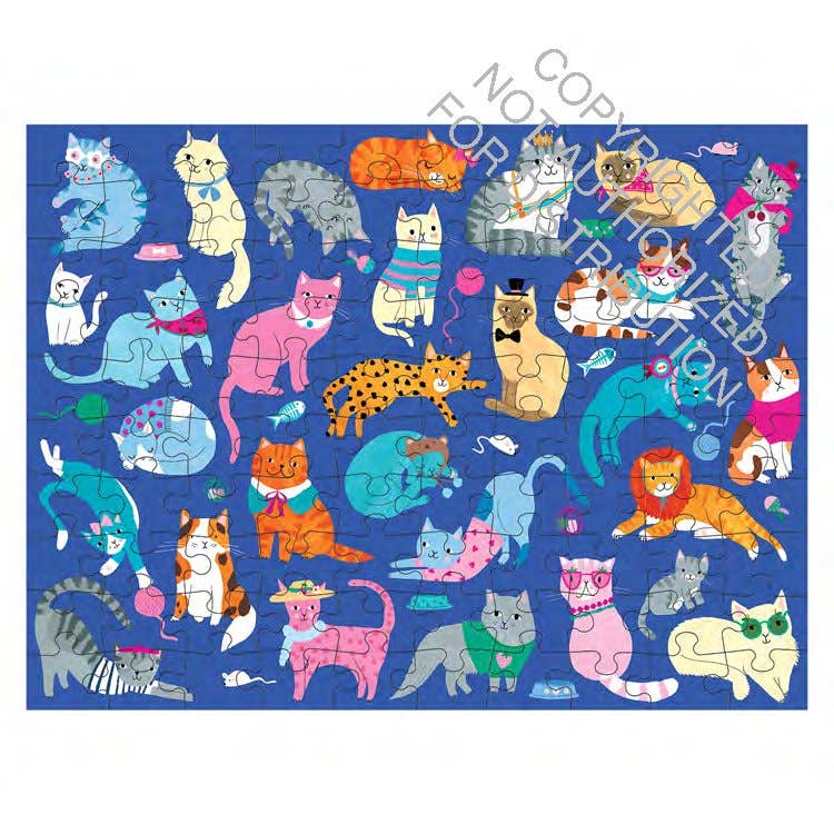 Cats & Dogs 100 Piece Double-Sided Puzzle