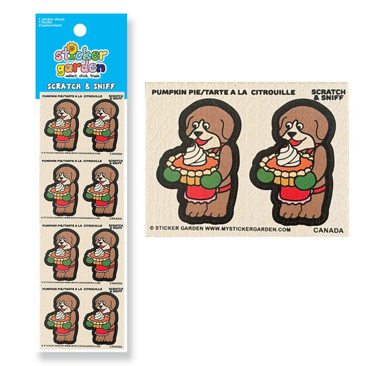 Retro Scratch and Sniff Sticker Sheet - Pumpkin Pie Scent