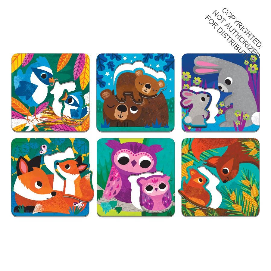 Forest Babies I Love You - Match-Up Puzzles