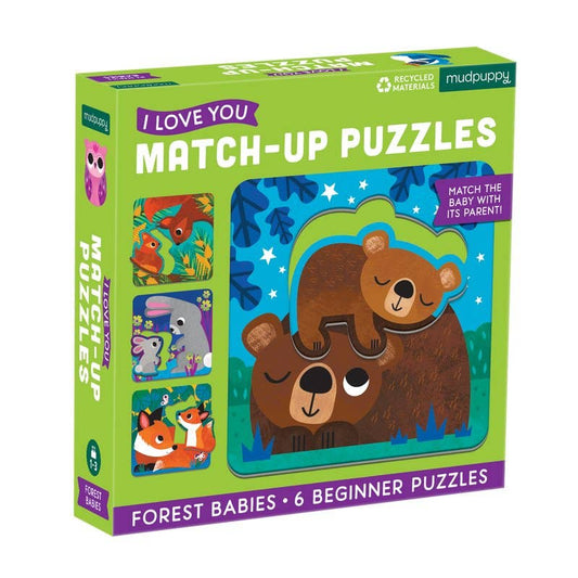 Forest Babies I Love You - Match-Up Puzzles
