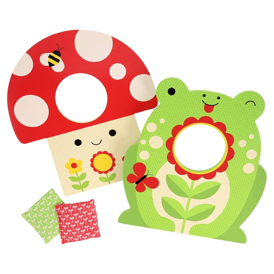 Toadstool Toss Wooden Cornhole Game