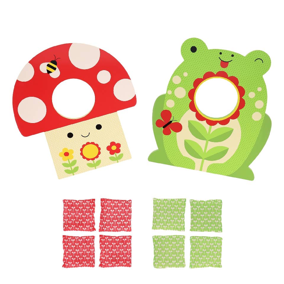 Toadstool Toss Wooden Cornhole Game